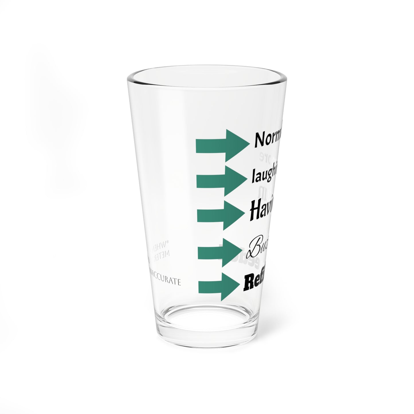 Drunk scale glass