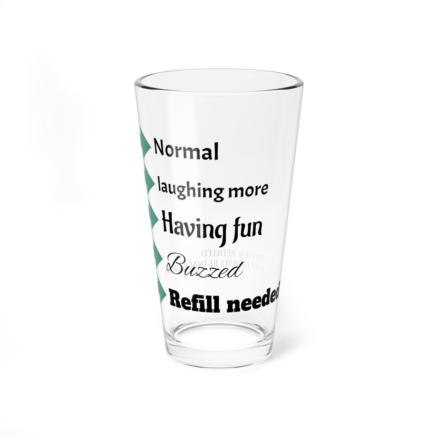 Drunk scale glass