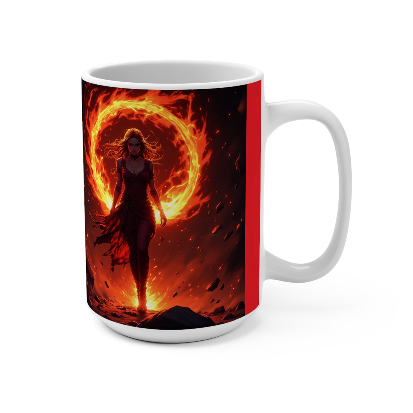 Fantasy Fire Themed Mug - 15oz Inspirational Coffee Cup
