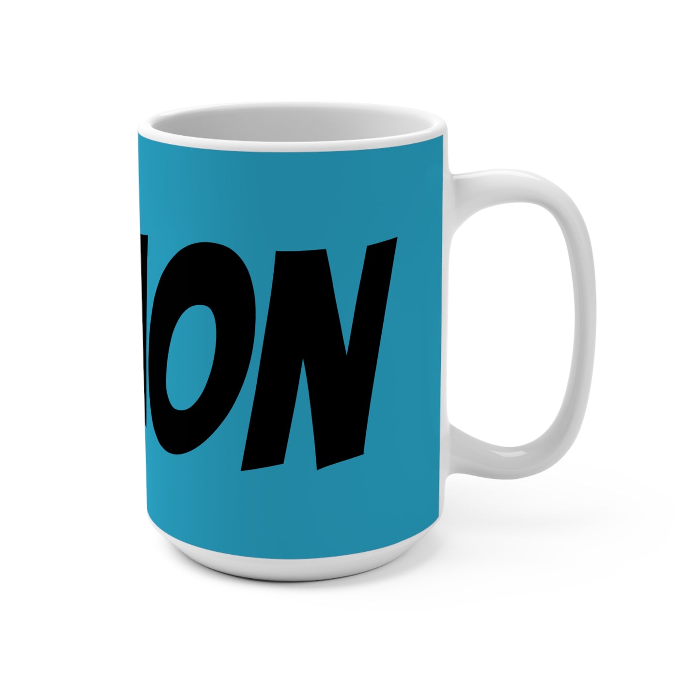 Motivation Mug 15oz - Bold Blue Coffee Cup for Inspiration