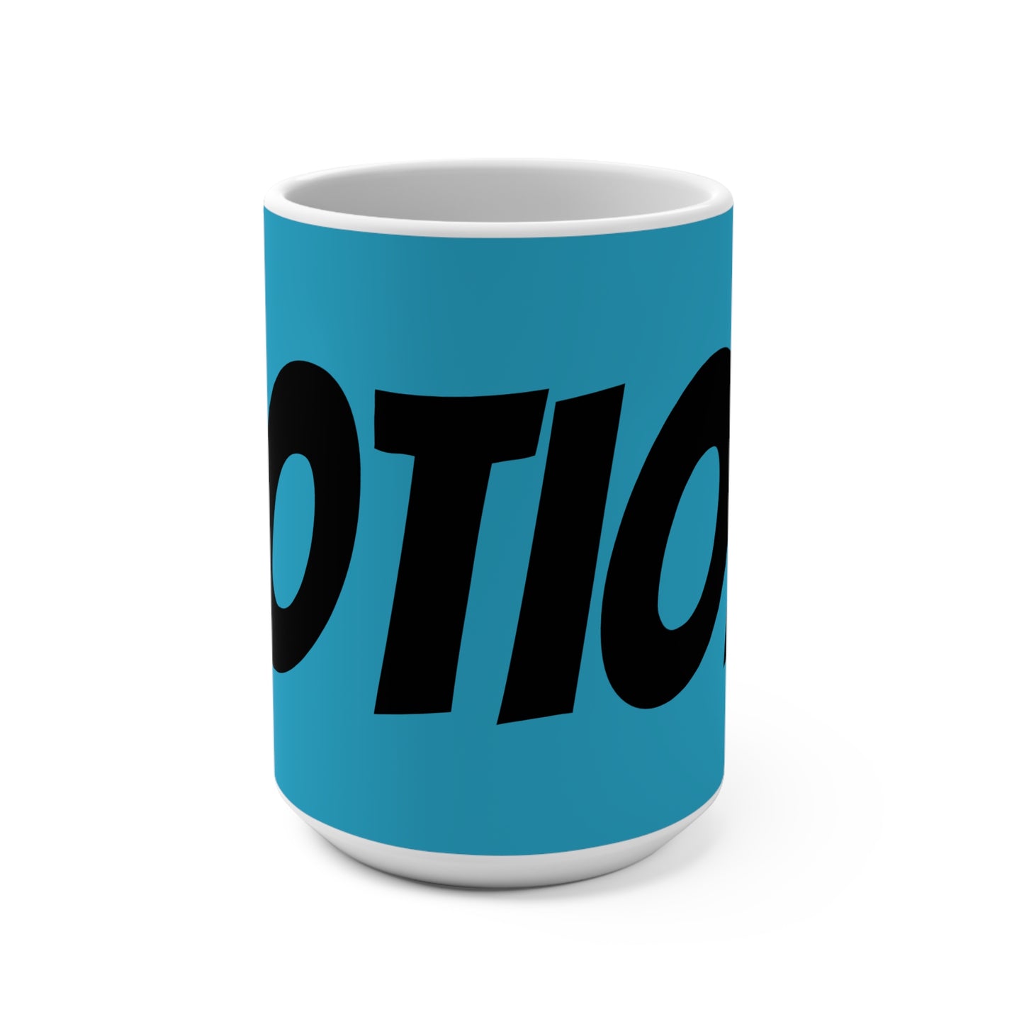 Motivation Mug 15oz - Bold Blue Coffee Cup for Inspiration