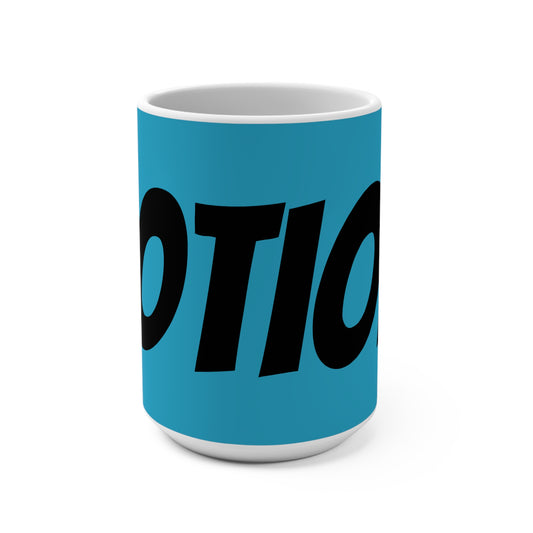 Motivation Mug 15oz - Bold Blue Coffee Cup for Inspiration