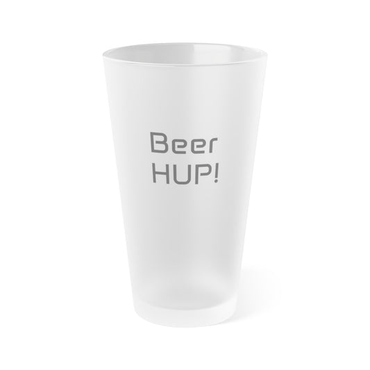 Frosted Pint Glass - 'Beer HUP!'