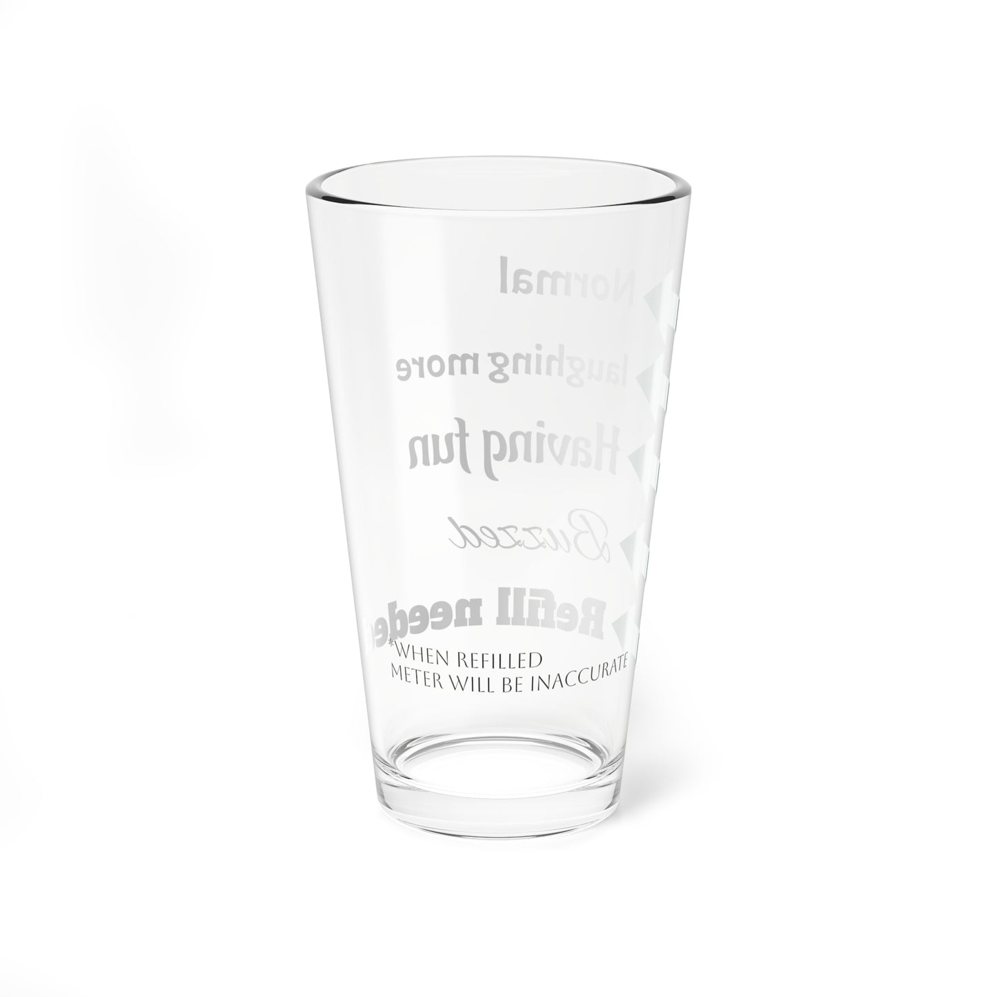 Drunk scale glass
