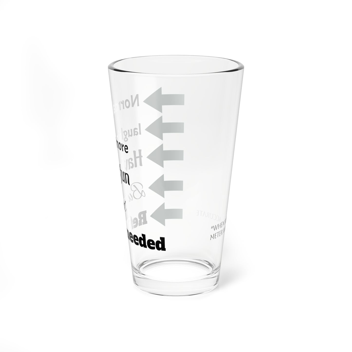 Drunk scale glass