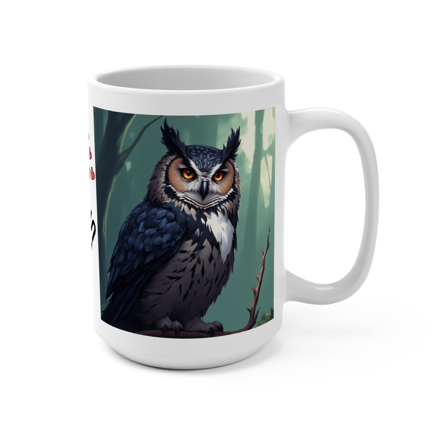 I Love Owls 15oz Coffee Mug – Perfect Gift for Owl Lovers