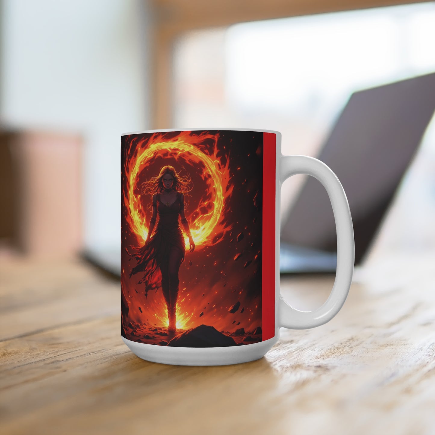 Fantasy Fire Themed Mug - 15oz Inspirational Coffee Cup