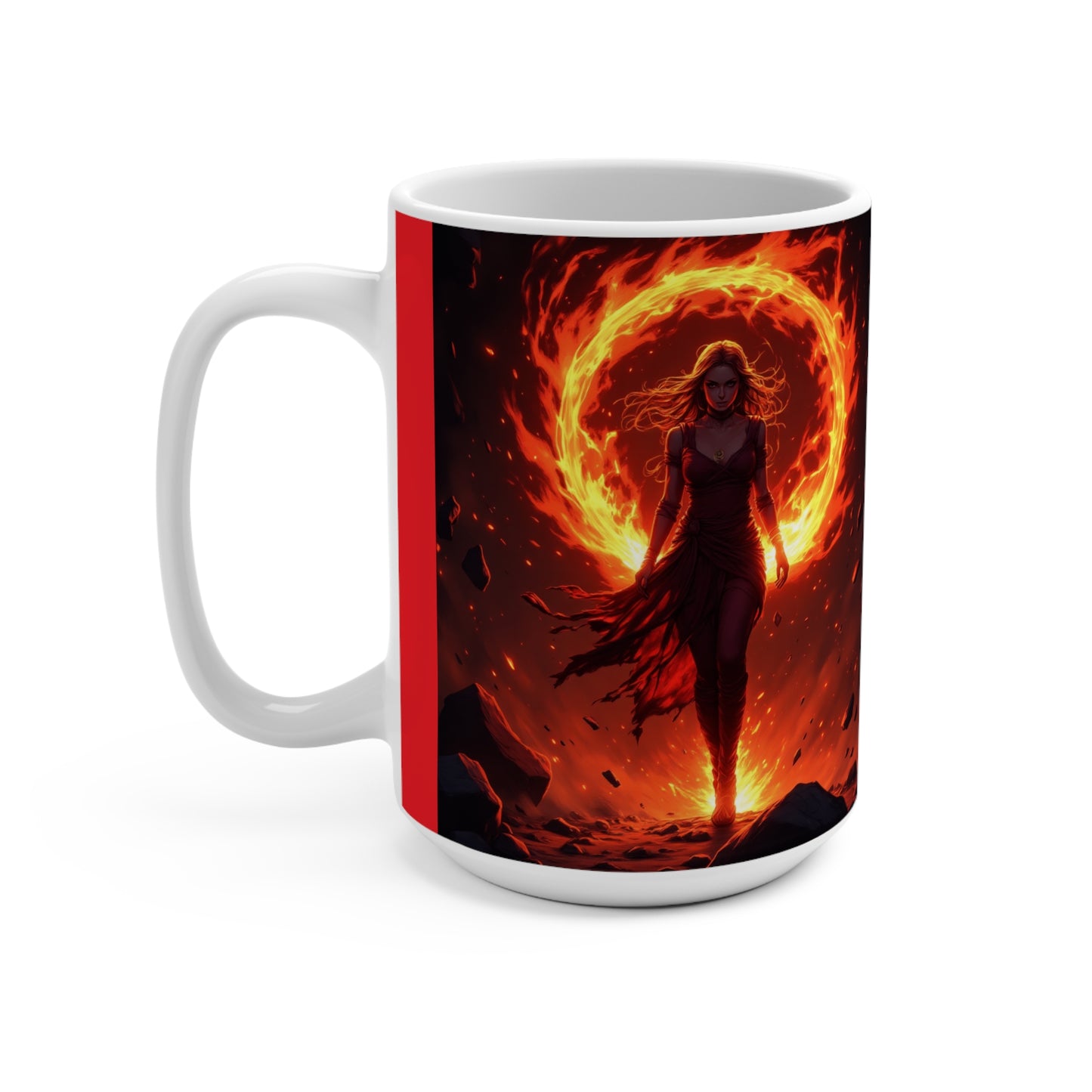 Fantasy Fire Themed Mug - 15oz Inspirational Coffee Cup