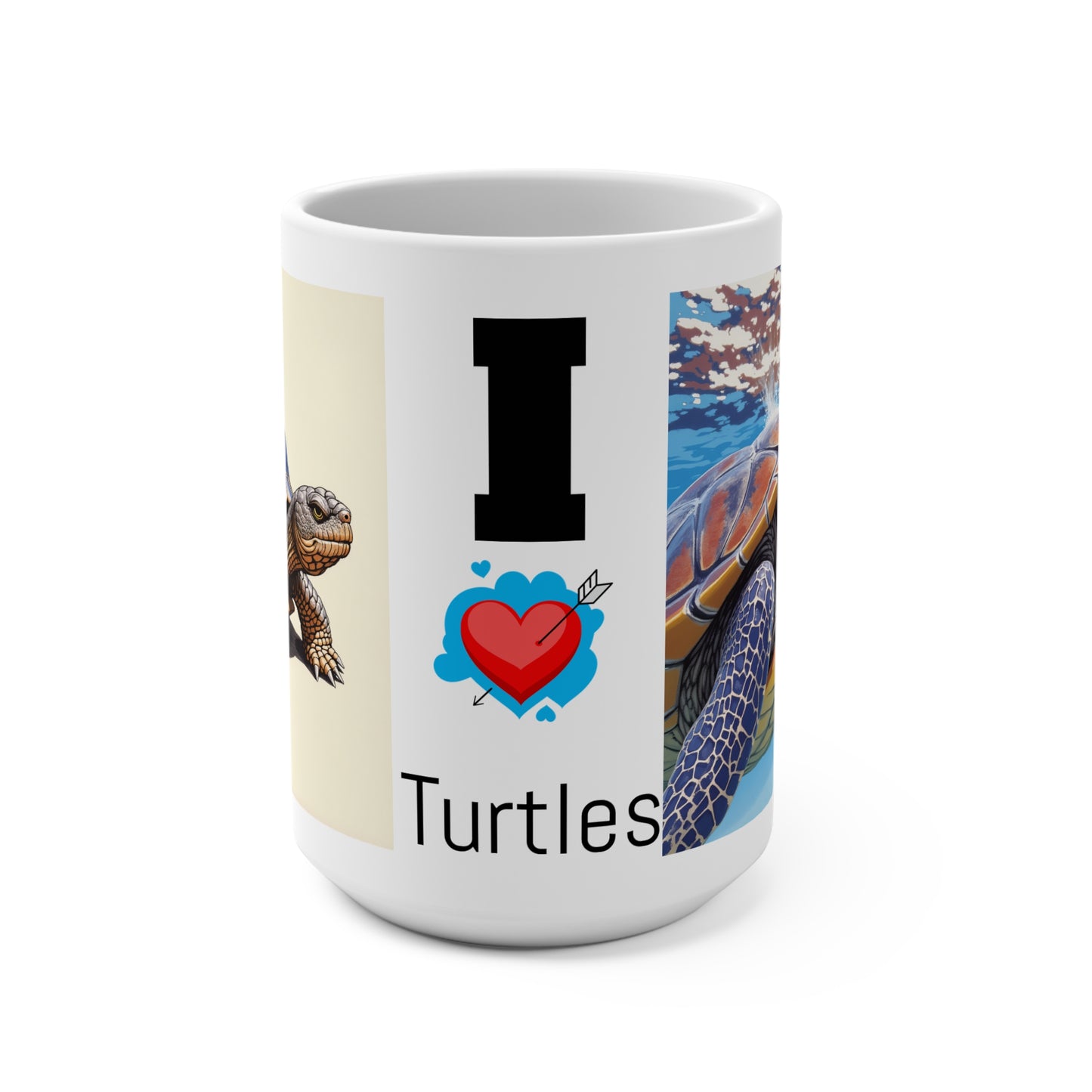 I Love Turtles 15oz Mug - Perfect Gift for Turtle Lovers